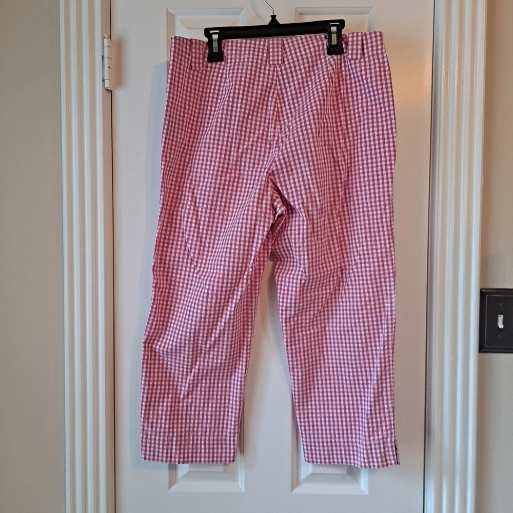 Lauren Ralph Lauren Pink Gingham Capris - Cropped Straight - Picture 5 of 10